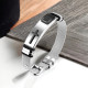 Bratara inox reglabila cu cruce neagra