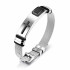 Bratara inox reglabila cu cruce neagra