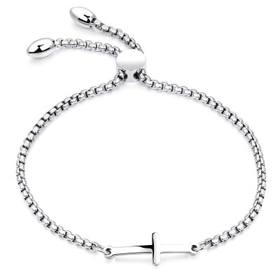 Bratara inox reglabila cu talisman cruce