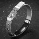 Bratara inox reglabila cu cruce neagra