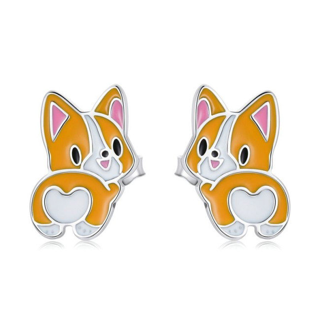 Cercei argint Catelusi Corgi