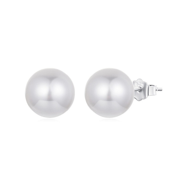 Cercei argint cu perle 10 mm