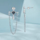 Cercei argint Cruce Vintage cu lantisor