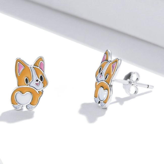Cercei argint Catelusi Corgi