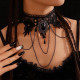 Set bijuterii gotic din dantelă neagra