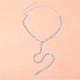 Colier choker lung tip cravata cu cristale