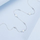 Colier argint delicat cu floricele si zirconii