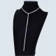 Colier choker lung tip cravata cu cristale