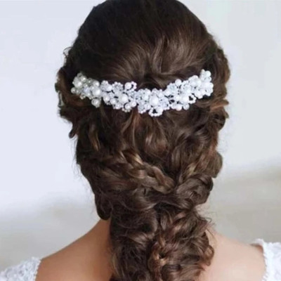 Diadema modelatoare cu perle si cristale Delia