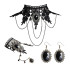 Set bijuterii gotic din dantelă neagra 