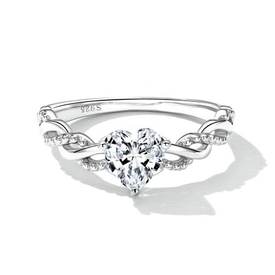 Inel argint Romantic Zircon Heart Inel argint Romantic Zircon Heart