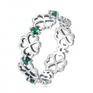 Inel argint trifoi norocos