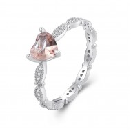 Inel argint cu piatra inima care isi schimba culoarea Cameleon