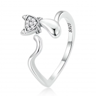 Inel argint reglabil Kitty Love