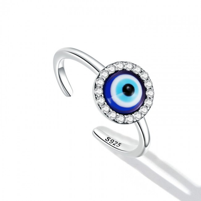 Inel reglabil din argint Ochi Protector