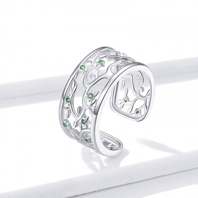 Inel reglabil din argint Copacul Vietii