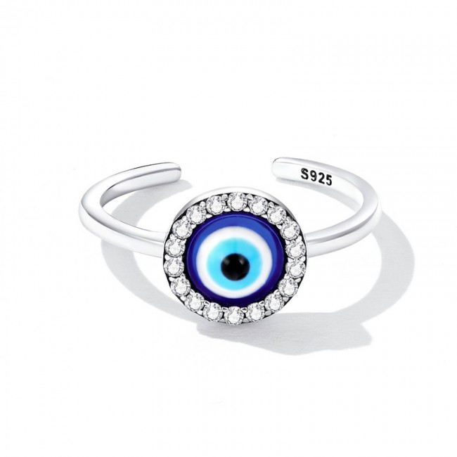 Inel reglabil din argint Ochi Protector