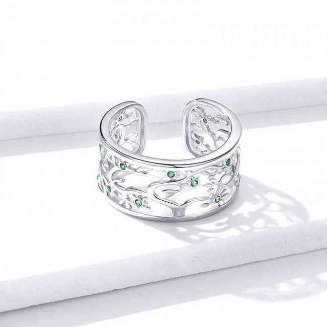 Inel reglabil din argint Copacul Vietii