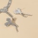 Set colier choker si cercei in forma de inima din cristale Set colier choker si cercei in forma de inima din cristale