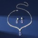 Set bijuterii colier si cercei Josephine cu cristale albastru safir Set bijuterii colier si cercei Josephine cu cristale albastru safir