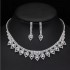 Set bijuterii colier la baza gatului si cercei cu cristale Regal
