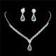 Set bijuterii colier si cercei Josephine cu cristale verde smarald Set bijuterii colier si cercei Josephine cu cristale verde smarald