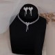 Set colier choker si cercei in forma de inima din cristale Set colier choker si cercei in forma de inima din cristale