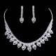 Set bijuterii colier la baza gatului si cercei cu cristale Regal Set bijuterii colier la baza gatului si cercei cu cristale Regal