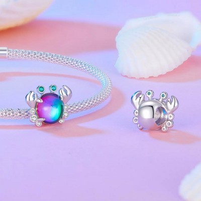 Talisman argint in forma de Rac Norocos