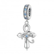 Talisman argint Cruciulita cu Ochi Norocos