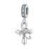 Talisman argint Cruciulita cu Ochi Norocos