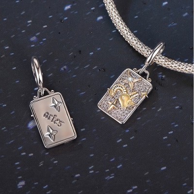 Talisman pandantiv argint zodia berbec Talisman pandantiv argint zodia berbec