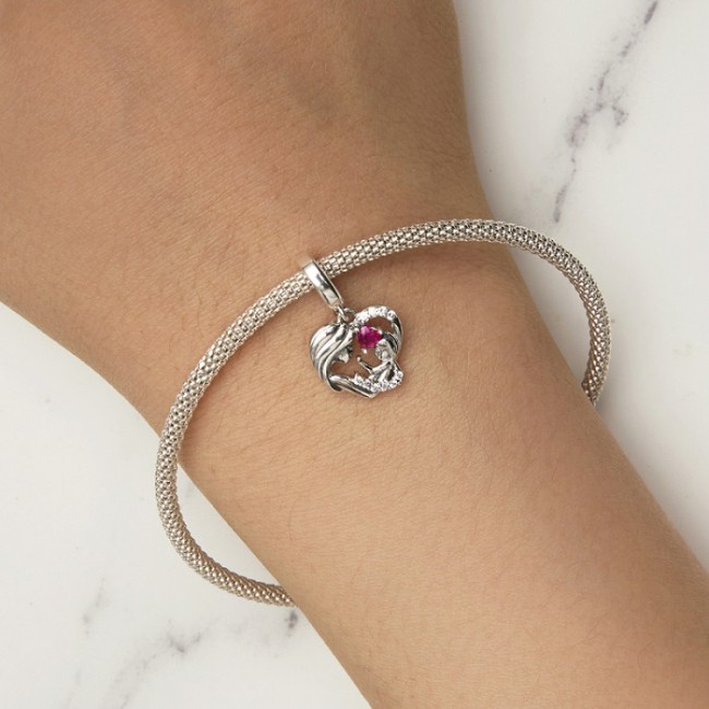 Talisman pandantiv din argint mama si bebe