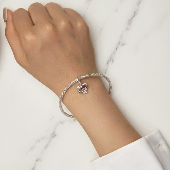 Talisman pandantiv din argint mama si bebe