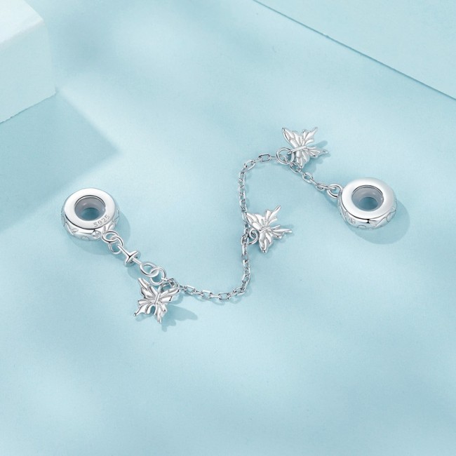 Talisman din argint lant cu fluturasi