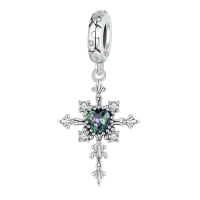 Talisman argint Cruce Vintage cu Inima Talisman argint Cruce Vintage cu Inima