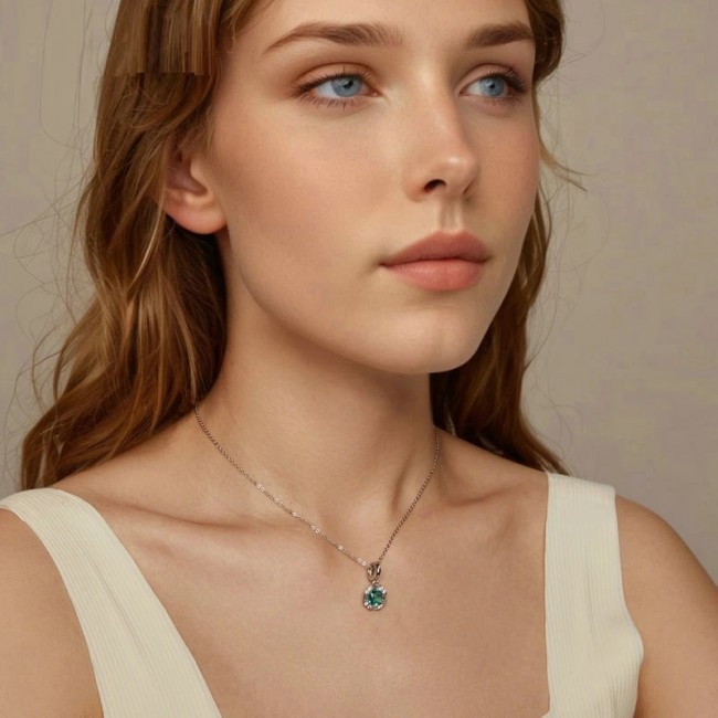 Talisman pandantiv argint cu piatra turcoaz