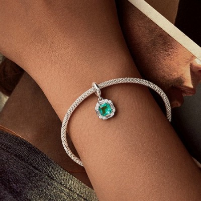 Talisman pandantiv argint cu piatra turcoaz