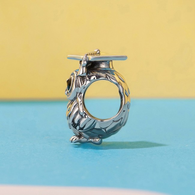 Talisman argint Bufnita Absolventa