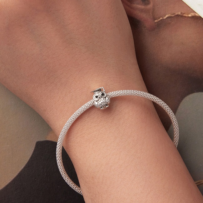 Talisman argint Bufnita Absolventa