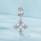 Talisman argint crucifix Regal cu cristale albastre