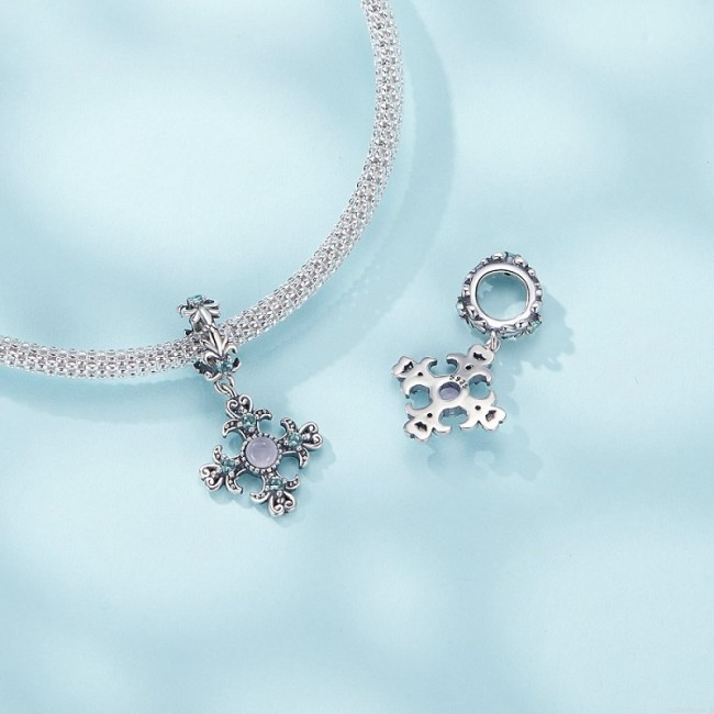 Talisman argint crucifix Regal cu cristale albastre