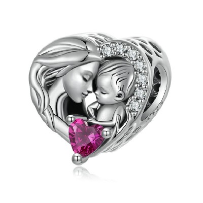 Talisman argint mama cu bebe in brate Talisman argint mama cu bebe in brate