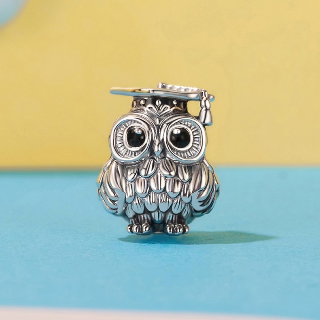 Talisman argint Bufnita Absolventa