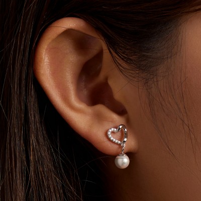 Cercei argint Elegant Love Pearl Cercei argint Elegant Love Pearl