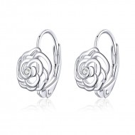 Cercei argint Rose Flower