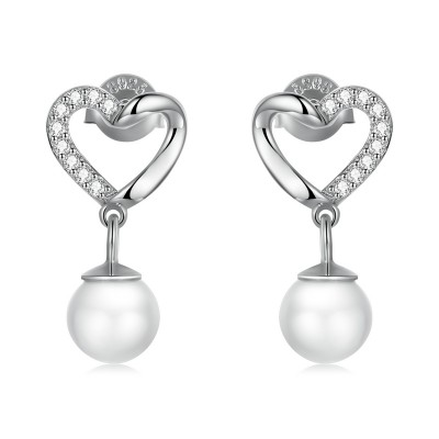 Cercei argint Elegant Love Pearl Cercei argint Elegant Love Pearl