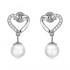 Cercei argint Elegant Love Pearl