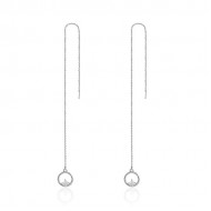 Cercei argint lungi cu cristal