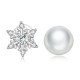Cercei argint Snowflake Pearl